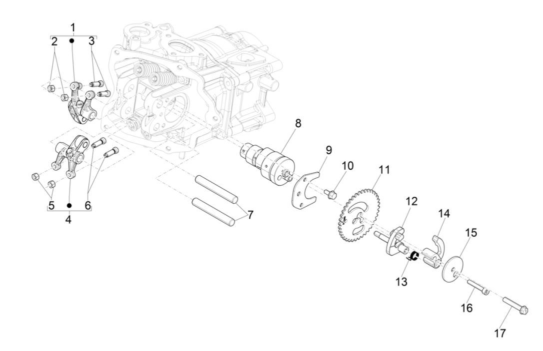 Group balancing support Piaggio MP3 300 HPE/300 HPE SPORT E5 ABS 2020-2022 (EMEA)