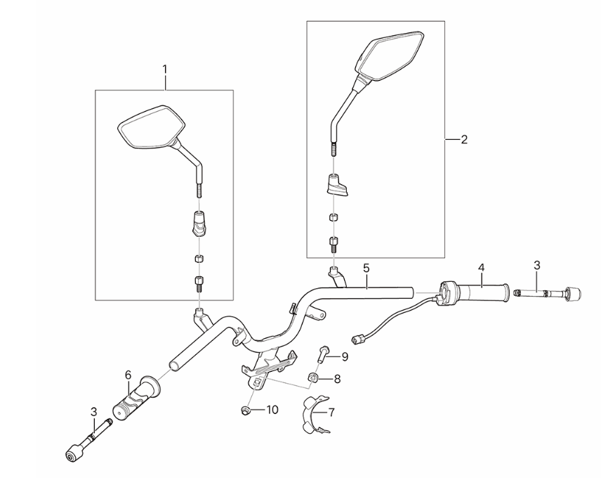 Yadea Voltguard handle mirror