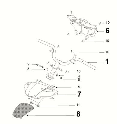 Handlebar wheel covers - Peugeot Kisbee 4-stroke Euro 5 Icy White (F8) steering wheel