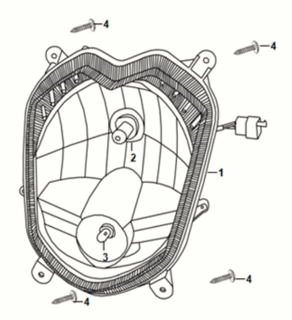 Head light Sym Orbit III 50 E5