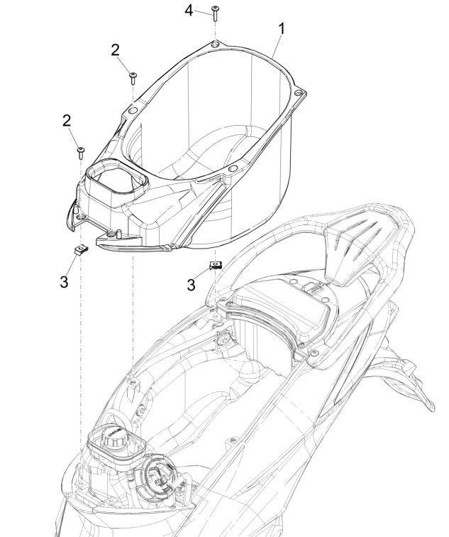 Piaggio Liberty 125 4-stroke 3V IE ABS helmet box (IGET Euro 5)