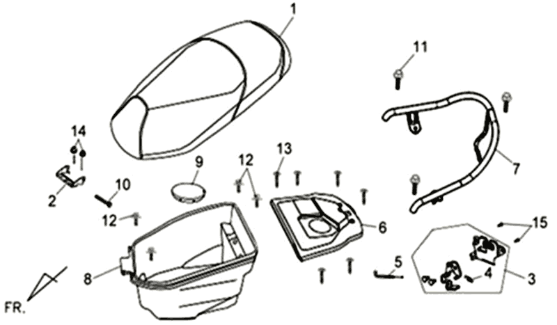 Helmet tray Sym Allo (WH871) champagne