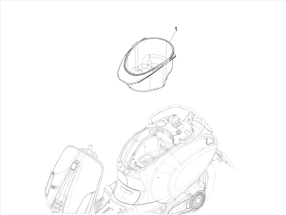 Vespa Elettrica 25/KMH SCH E5 2021 helmet box (EMEA)