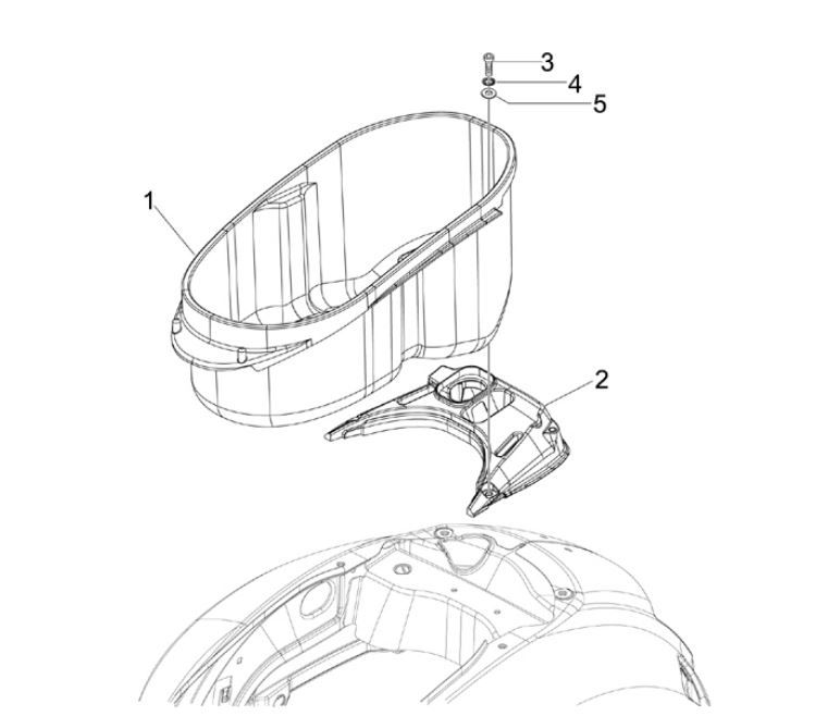 Helmet compartment GTS 125 IU