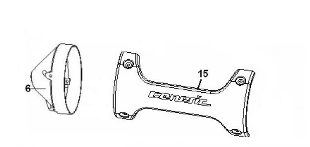 Exhaust heat shield Generic Ideo cream 2007 2-stroke 25