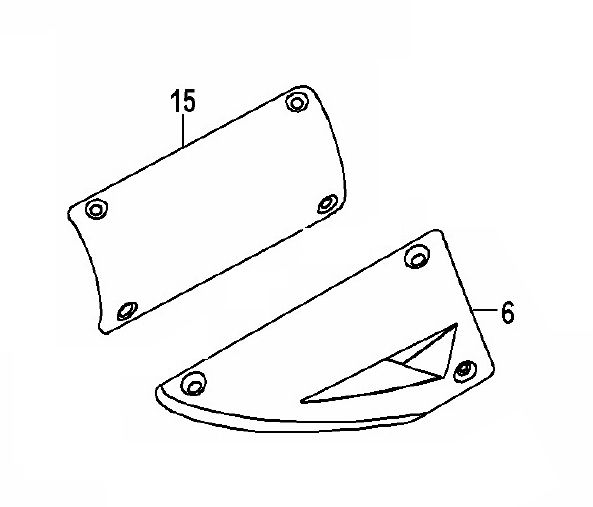 Exhaust heat shield Generic Xor black 2007 2-stroke 25