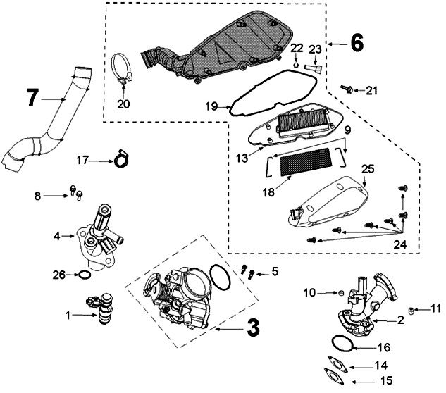 Injection system Peugeot Kisbee/ Django original euro4 from 2018