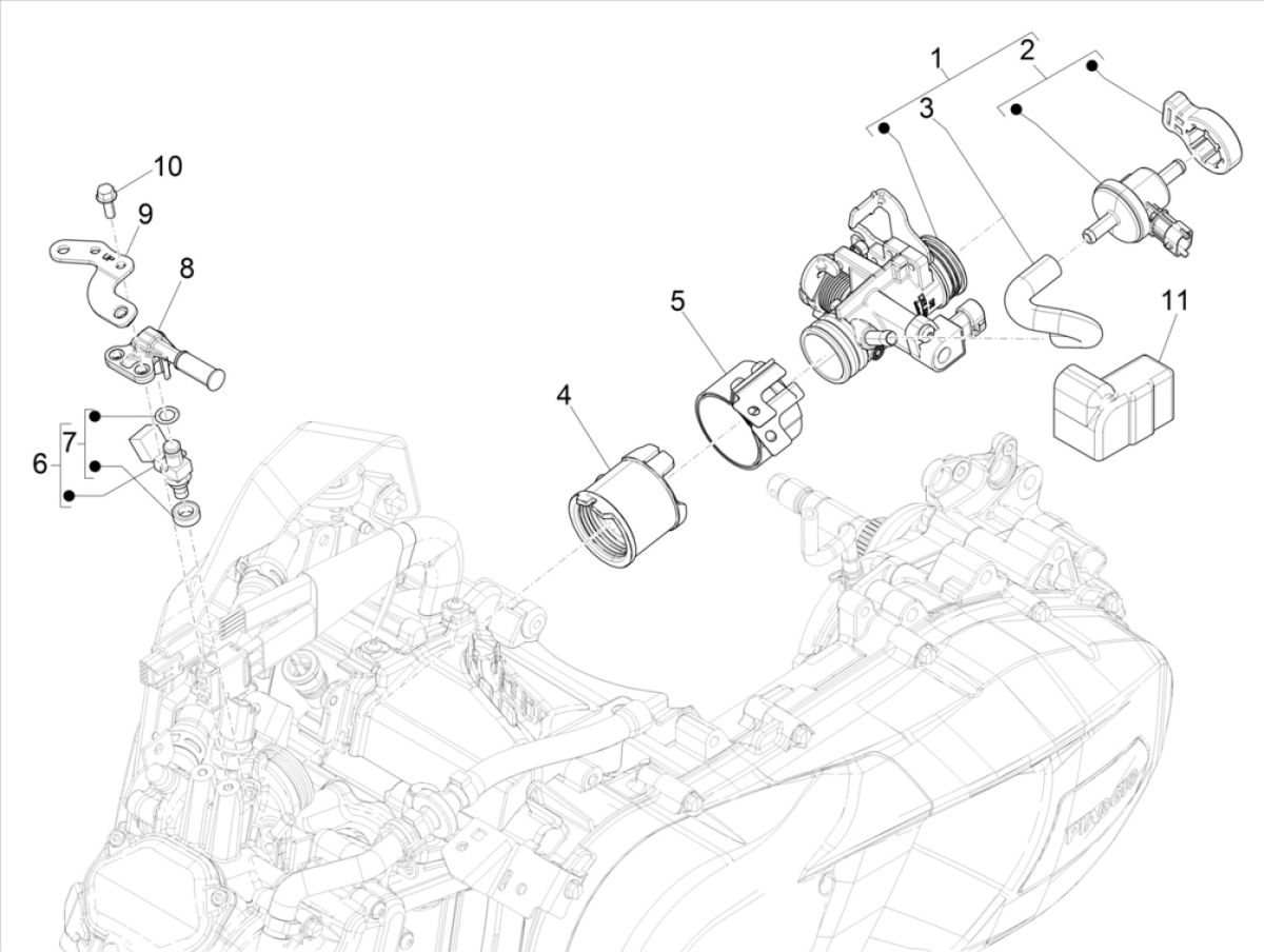 Piaggio Medley 125 4T IE ABS E4 2016-2019 intake (EMEA)