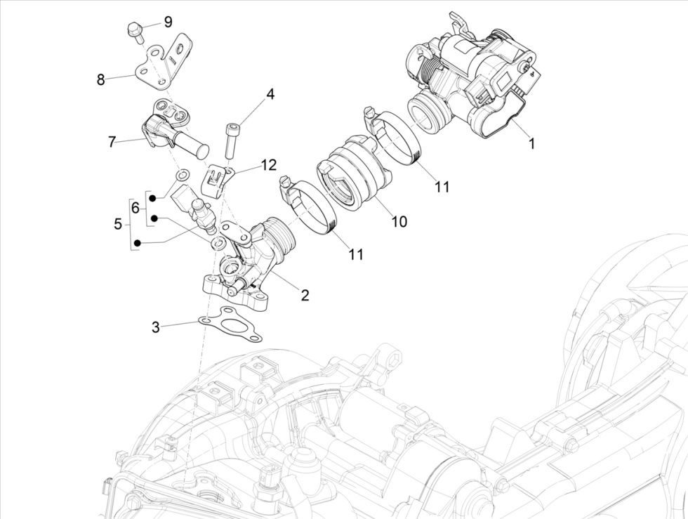 Vespa Primavera 4-stroke 3V inlet (euro5 injection IGET)