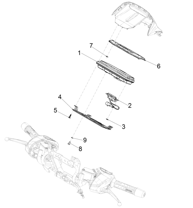 Instrument Group - Cruscotto Piaggio Beverly 300 4T 4V HPE ABS E5 2021-2022 (EMEA)
