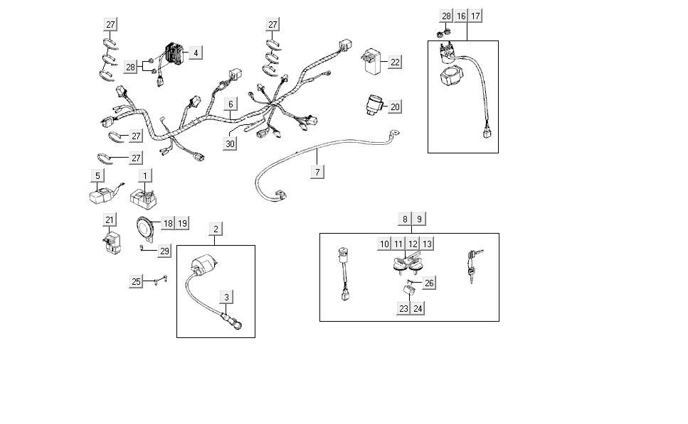Cable harness Kymco MXU 150