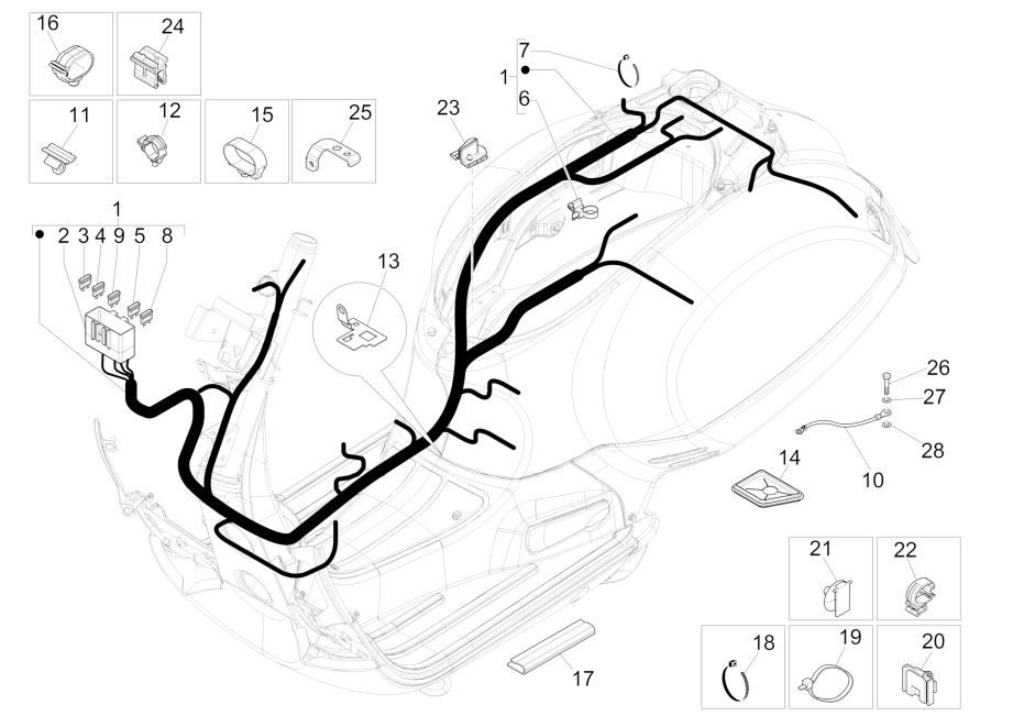 Wiring Harness - Fuses GTS 125 IE
