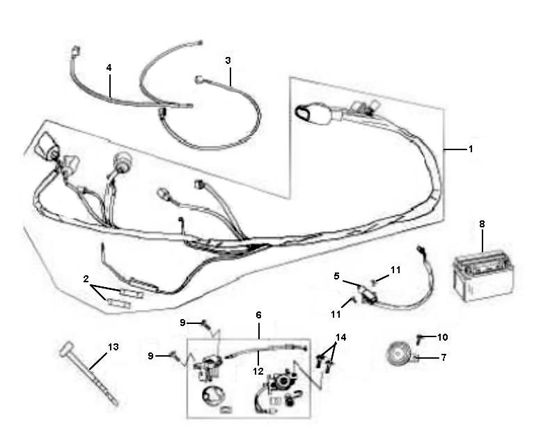 Benzhou City Star 4-stroke wiring harness