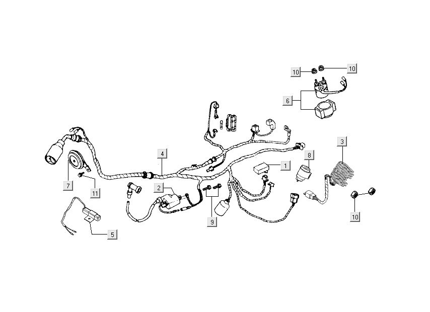 Cable harness Kymco Nexxon 4-stroke dark grey