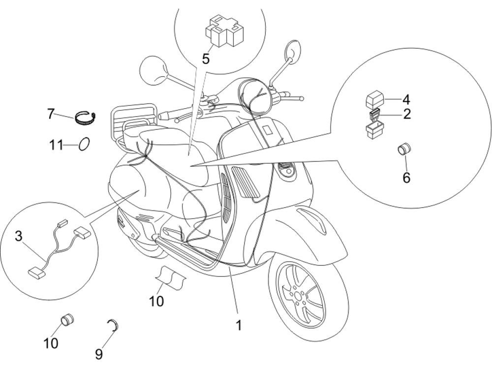 Wiring Harness Vespa Lxv 25km 4-Stroke 2-Valve