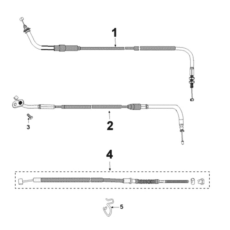 Cables Peugeot Kisbee red
