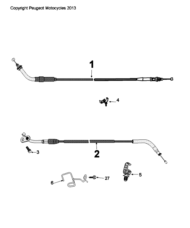 Cables Peugeot Peugeot Citystar 50 Brown