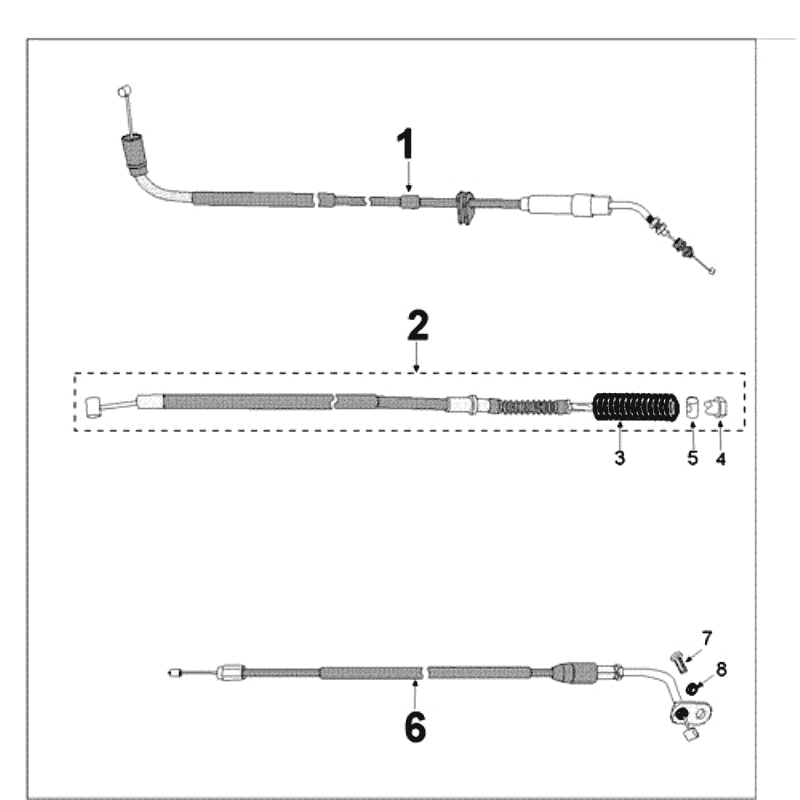 Cables Peugeot Tweet old matt black