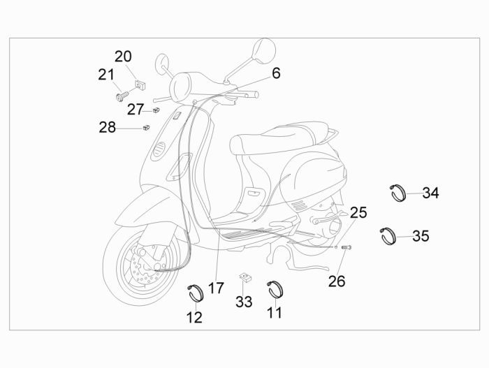 Cables Vespa Lx 25km 4-stroke 2-valve
