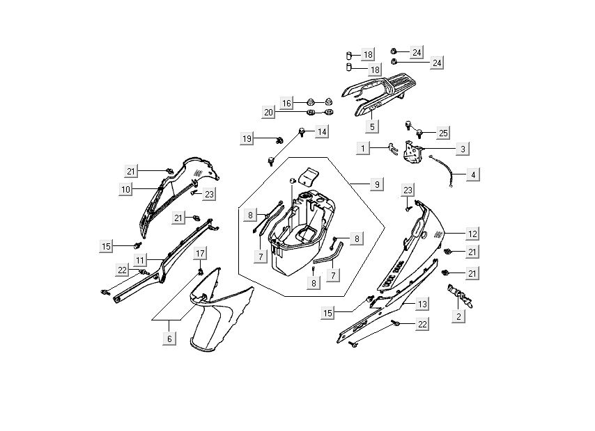 Behind Kymco DJ 2-stroke Silver