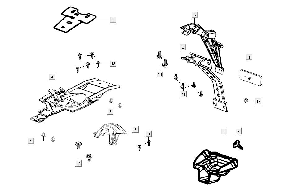 Behind Kymco K-Pipe 4-stroke Gloss Black