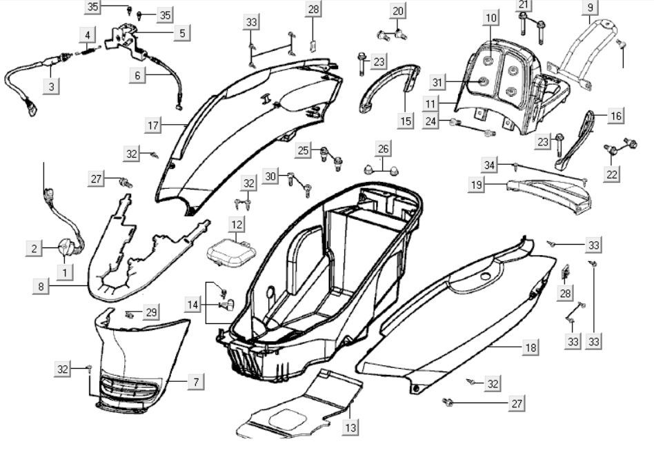 Rear hoods Kymco Grand Dink 250cc