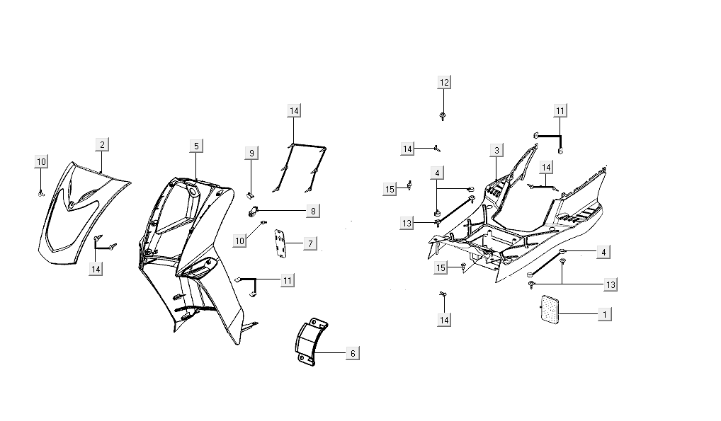 Kapdelen kymco agility FR 12' 4-stroke euro4 green