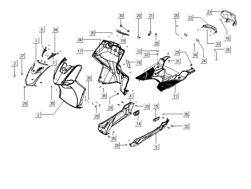 Body panels Kymco City 12