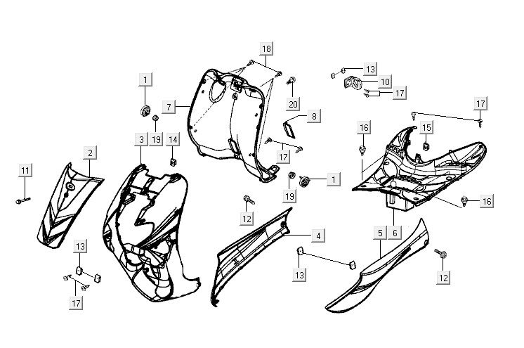 Hoods Kymco Vitality 2t ac red