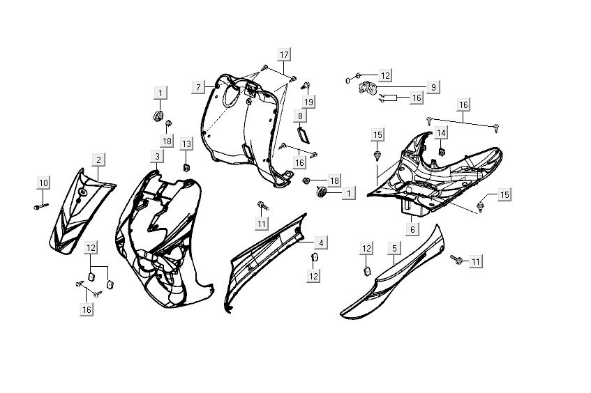 Hoods Kymco Vitality 4t ac anthracite