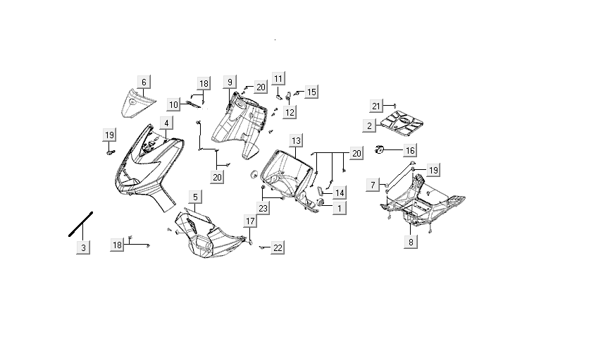 Kapdelen Kymco VP50i injection euro 4 tecno silver