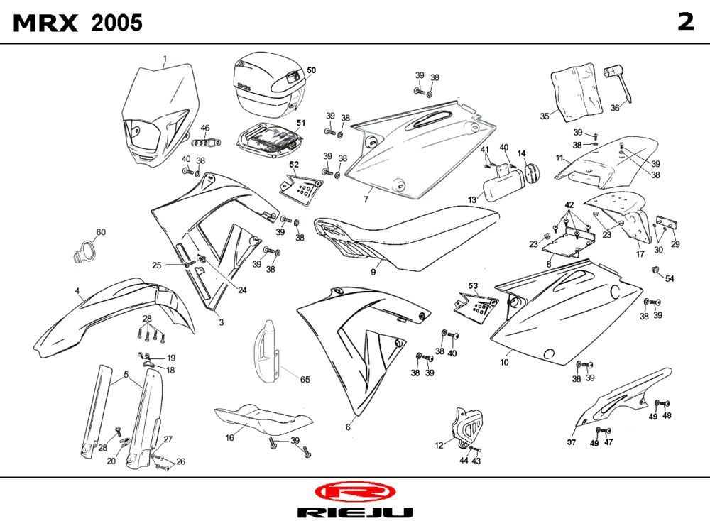 Hoods Rieju MRX blue 2006 2-Stroke