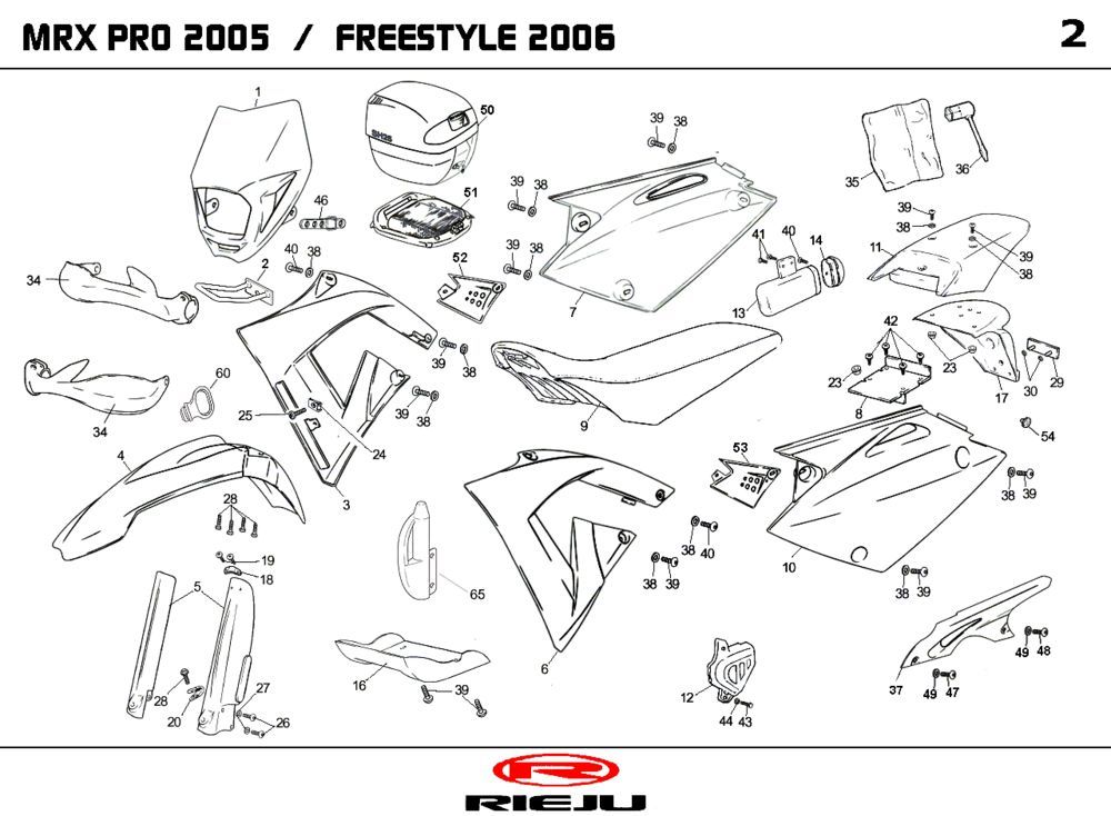 Hoods Rieju MRX pro black 2006 2-Stroke