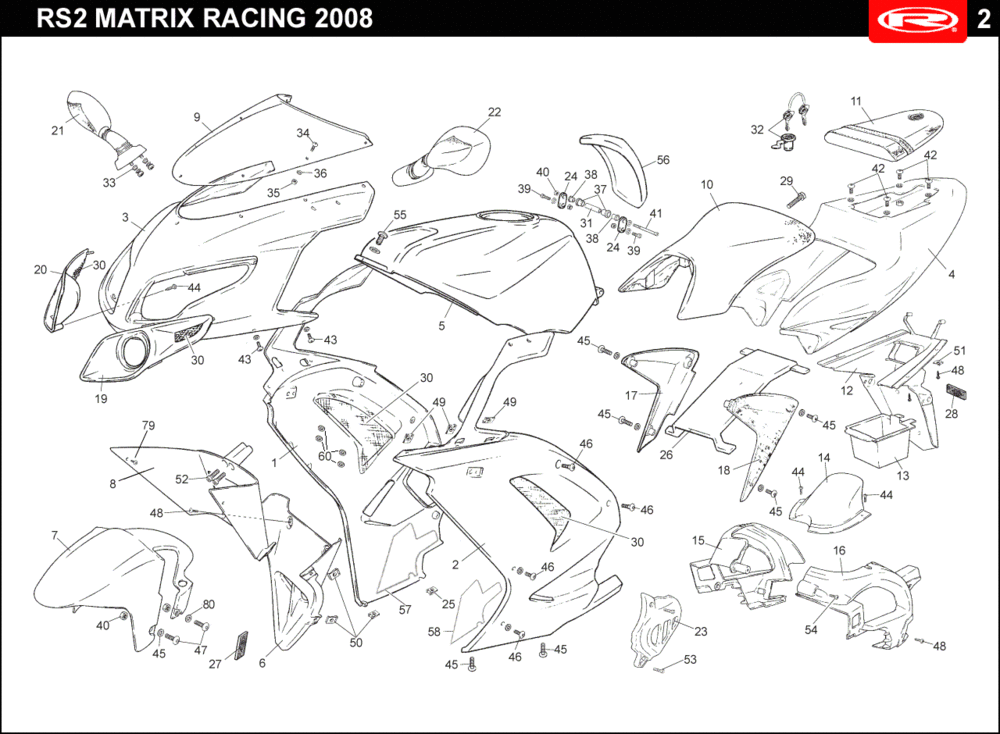 Hoods Rieju Rs2 racing black 2010 2-stroke