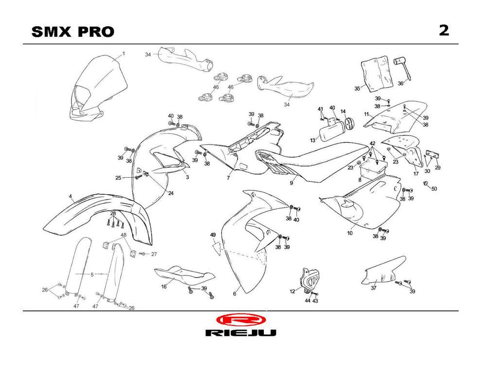 Hoods Rieju SMX pro black 2004 2-stroke