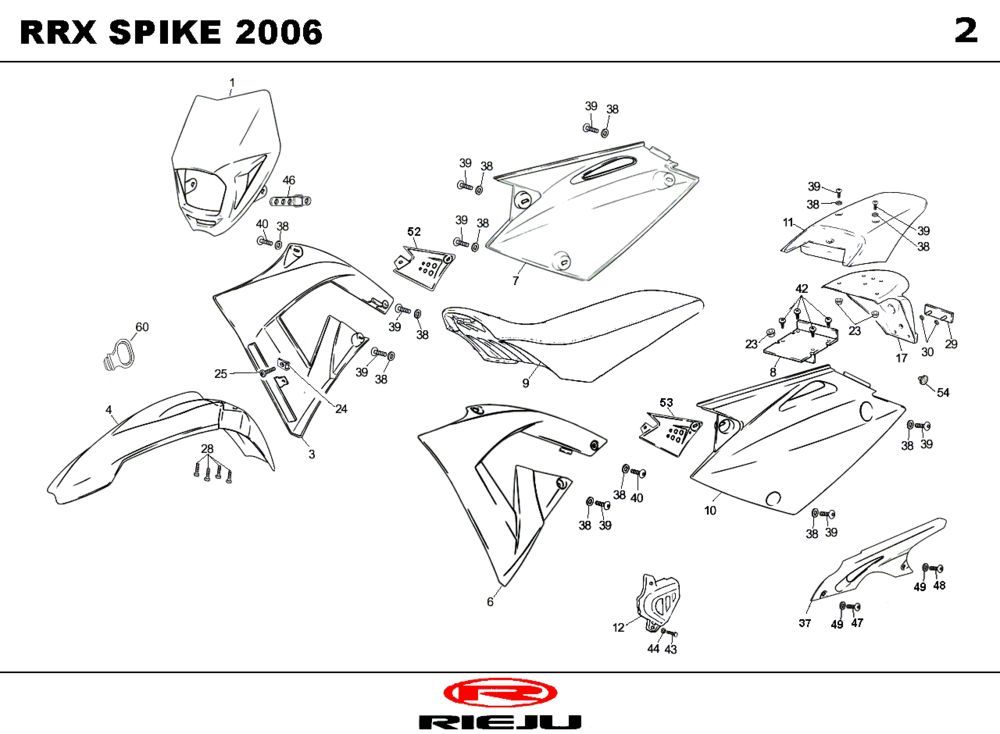 Hoods Rieju Spike-x orange 2008 2-Stroke