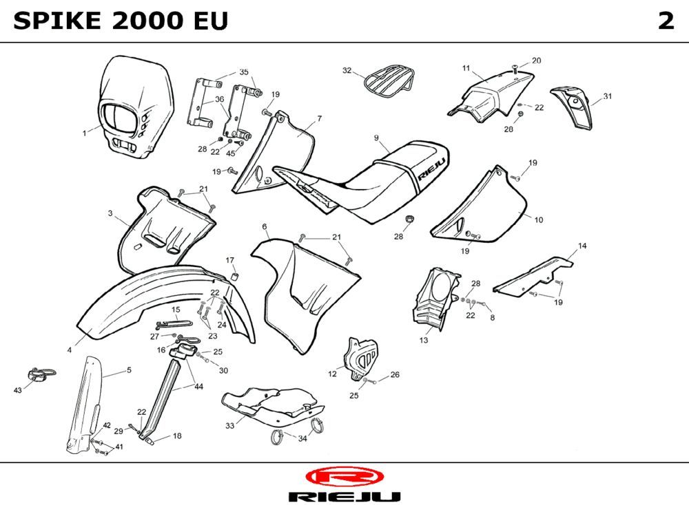 Hoods Rieju Spike grey 2001 2-stroke