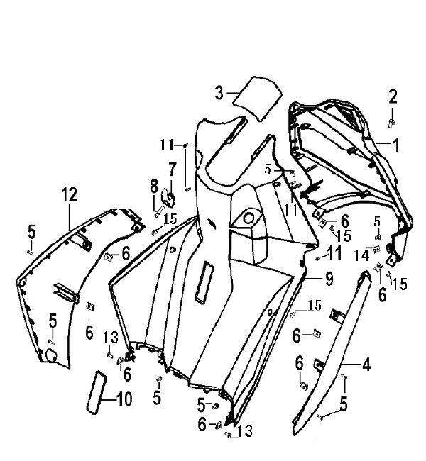 Hood parts for Generic Xor white 2007 2-stroke 25