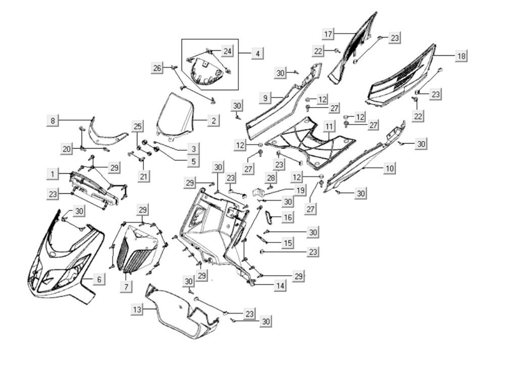 Front hair cuts Kymco New Dink 200i