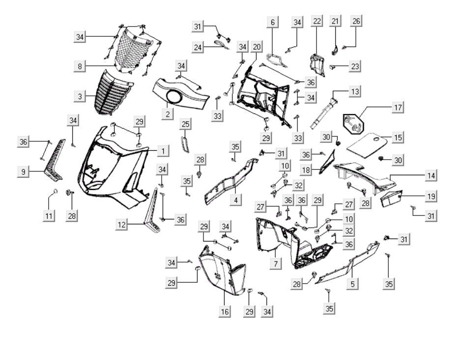 Front covers Kymco People S 300i