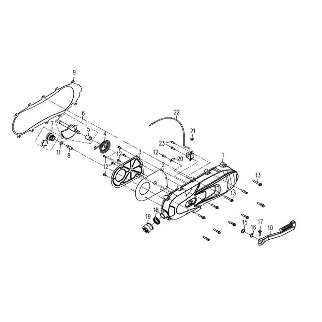Kickstart lid parts 3B3 50cc (Euro 4; after 2018)