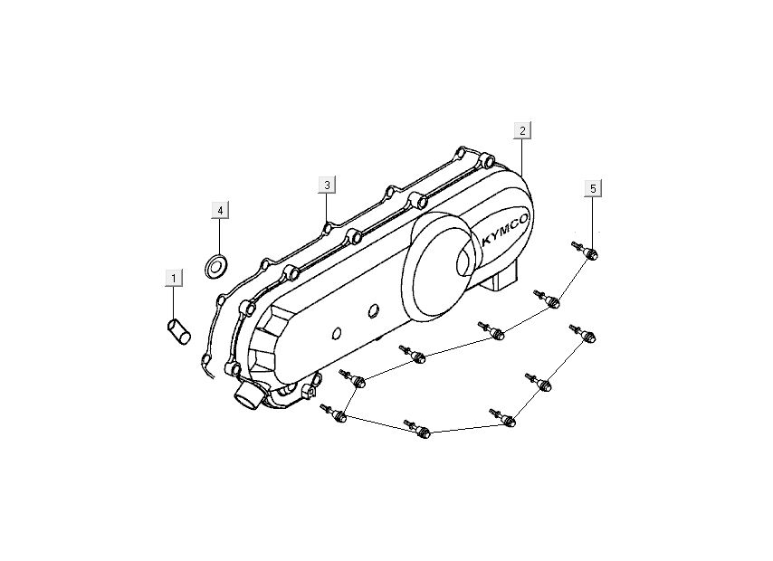 Kickstart lid Kymco People 2-stroke blue