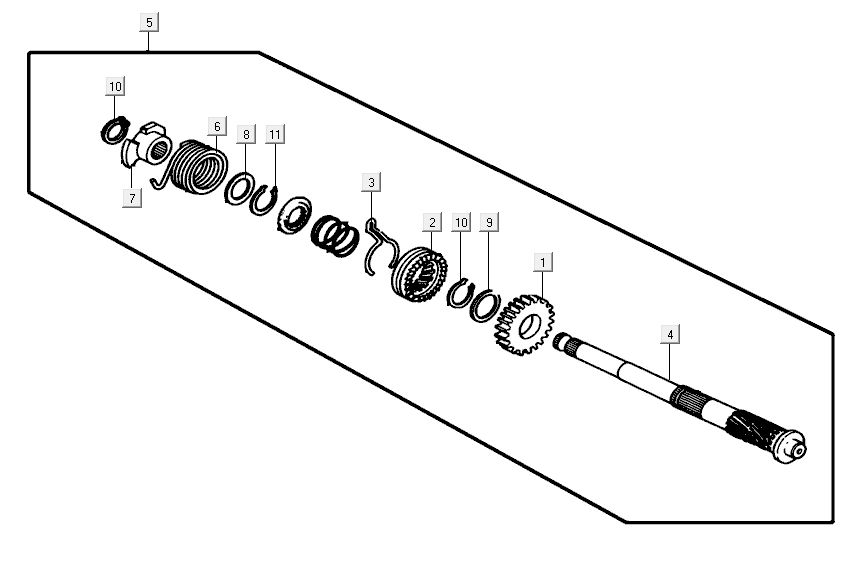Kickstart parts Kymco Activ 4-stroke silver