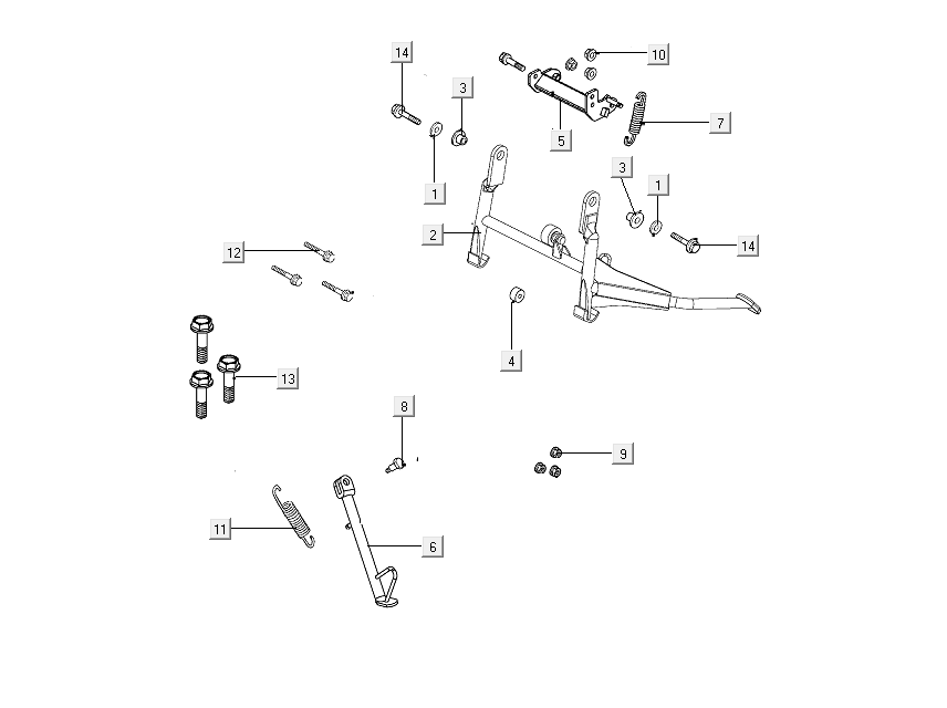Kickstarter arm Kymco People S 50i E4 Blue