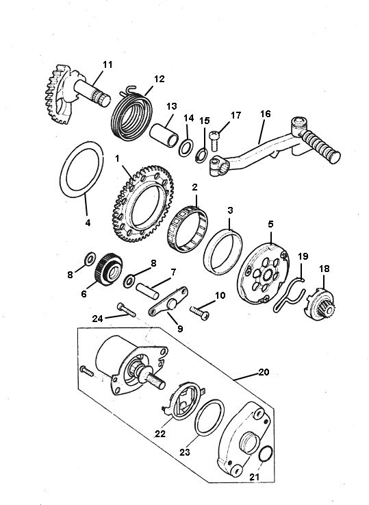Kickstarter Yamaha Bw's 2-stroke
