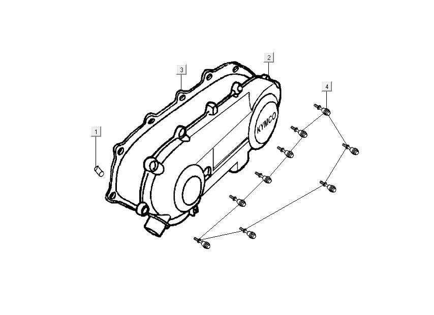 kick starter lid Kymco Grand Dink 2-stroke Champagne