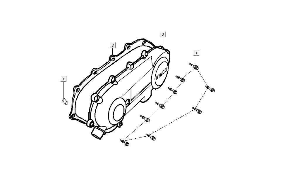 Kick Starter Hood Kymco Dink AC 2-stroke Silver