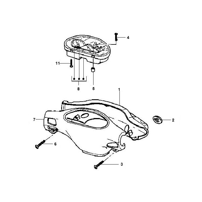Speedometer- Wheelhouse Gilera Runner 98-2005 2-stroke