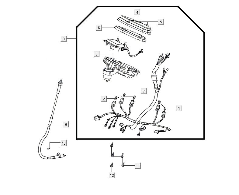 odometer AGILITY 16+ 4T 200i Matte Metallic Light Blue