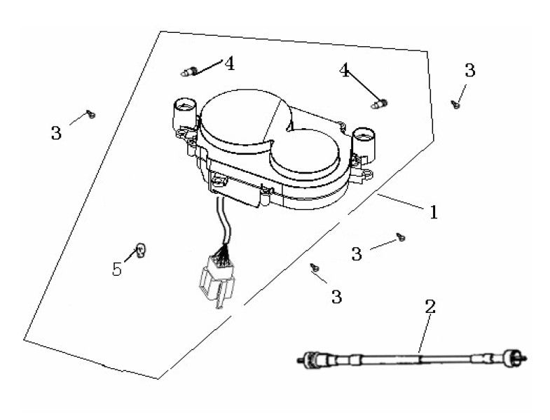 Speedometer Generic Ideo blue 2010 2-stroke 25